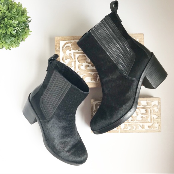 black calf hair boots